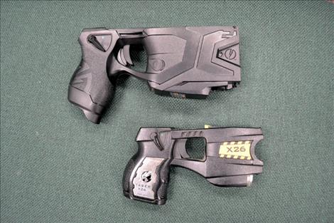 The new X2 taser, top, replaces the old technology in the X26.