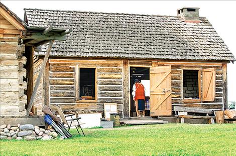 The original Fort Connah building still stands today as possibly the oldest building in Montana. Right:   