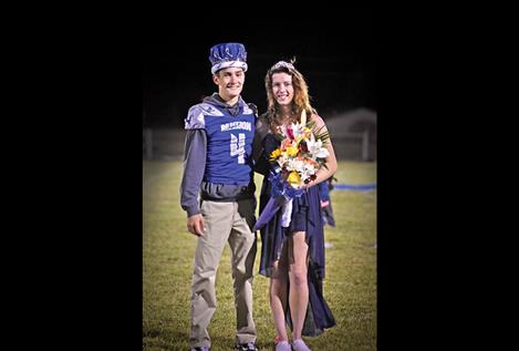 Homecoming King Flint McPherson and Queen Afton Brander