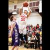 Warrior Greg Whitesell scores against the Vikings.