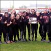 Ronan Maidens Danielle Richwine, Amanda Morency, Sam Coleman, Larissa Waters (manager), Jordyn Clairmont, Alaina Madsen, Kaitlyn Sassaman, Kendra Starkel, Ashleigh Lynch, McKenzie Dulmes, Madison Barber, Jasmine Bocksnick and Courtney Taylor show off their Western B-C divisional softball championship plaque. The Maidens are headed to state starting Thursday in Great Falls.