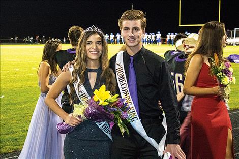Davis Smith and Grace Quinones are crowned homecoming king and queen.