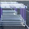Hurdles at the Polson High School track are not being used due to COVID-19.