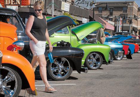 All the hues of a garden salad line Main Street Saturday as colorful classic cars find plenty of parking spots in Polson.