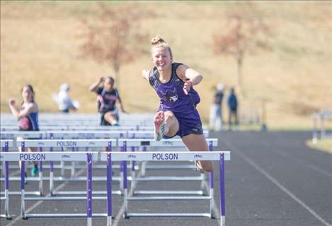 Charlo Lady Viking Carlee Fryberger races to a first place finish during the Dave Tripp Memorial in Polson on Friday.