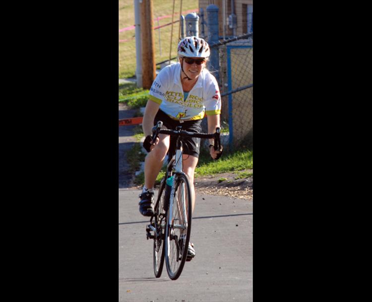 The cycling portion of the triathlon begins at Riverside Park and an uphill climb to Kerr Dam Road, Valley View Road, Eli Gap Road and then Back Road before the cyclists return to Riverside Park.