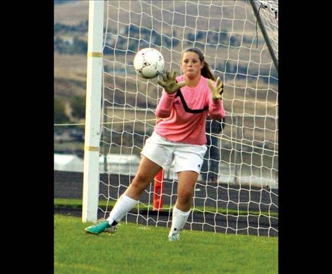 Lady Pirate keeper Jenna Evertz kept the ball out of the net 10 times against Whitefish.