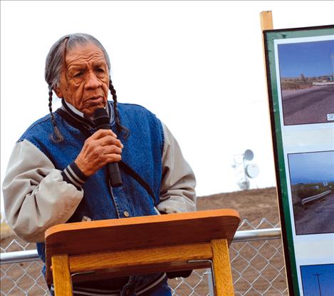 Confederated Salish and Kootenai elder Louis Adams