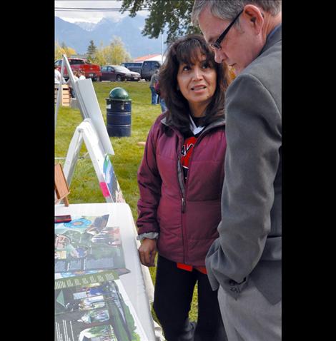 Eleanor Vizcarra talks with Kim Eldon Snyder about the proposed play pods.