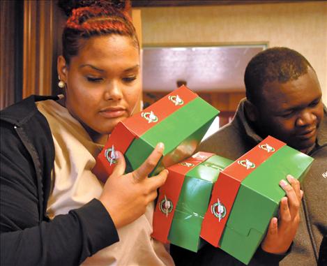 Kicking Horse Job Corps students packed shoeboxes with items to help children across the globe have a happy Christmas