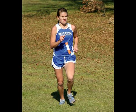 Senior Kaylie Durglo logged a time of 22:26, which put her in 14th.  