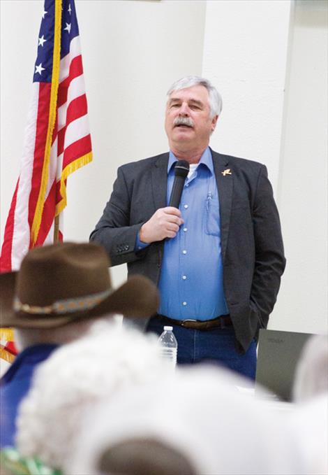 Senator Dan Salomon, SD 47, speaks to constituents at a March 6 legislative update.