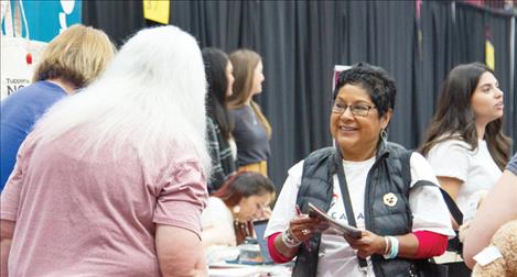 Vicki Fulwiler checked out the health fair for herself between time spent volunteering at the CASA information booth.