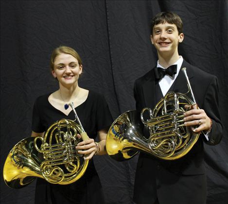 Ronan High School students senior Shannon Saint and sophomore Ryan Dresen were selected as French Horn 1 and French Horn 4. 