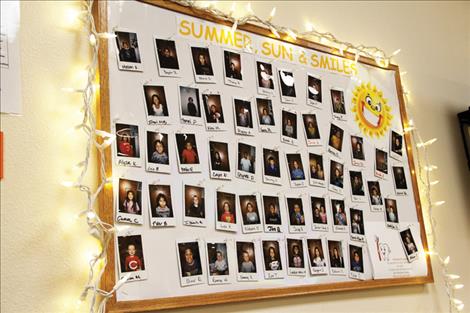 The No Cavity Club board in the Polson clinic now celebrates 60-75 kids per month. 