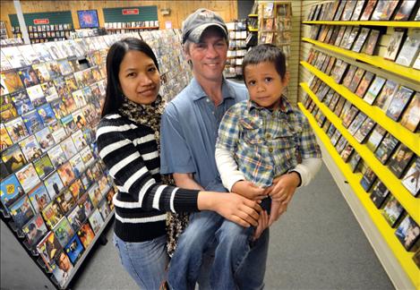 Judith, Steve, and 5-year-old Brandon Shumate still run a successful video rental business despite the influx of online options for movie rentals. Steve’s Videos is  celebrating 10 years of serving the people of Polson and Lake County.