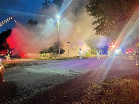 A house on the corner of 8th Street East and 10th Avenue East in Polson was destroyed in an early morning fire on Aug. 24.