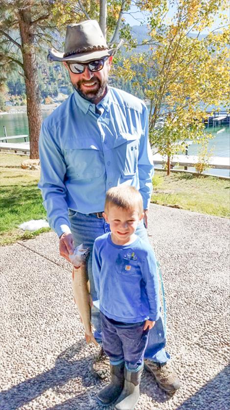 Mason Cusker of Bigfork turns in his catch on Sunday, Oct. 8