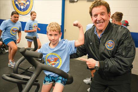 Fitness icon, Mission students celebrate new equipment with ribbon cutting