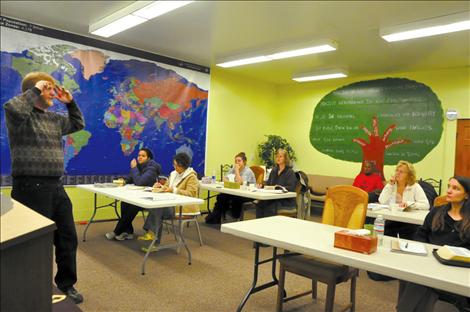 Missionaries that will depart on Dec. 11 for Gabu, Guinea Bissau listen to a lesson by Pastor Lynn Lapka in their Discipleship Training Classes.