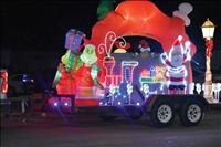 Holiday parade lights up the night