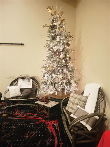 Pictured at right is a decorated tree up for auction from this year’s Festival of Trees, held Dec. 2 at the KwaTaqNuk Resort in Polson.