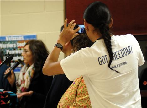 Organizers from the Circle of Trust open Friday's Round Dance at Salish Kootenai College.