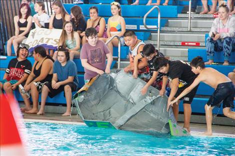 Spectacular sinking is also part of the annual PMS Duck Boat Challenge.