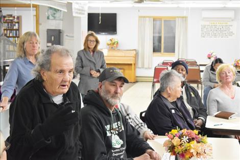 lan Matt speaks at the Legislative Listening Tour held at the Ronan Senior Center on Tuesday, Jan. 25.