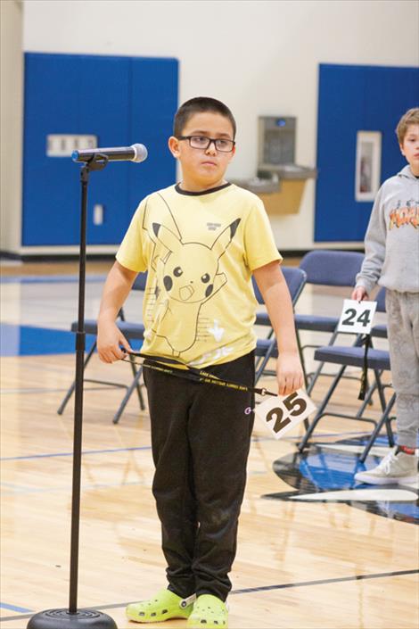 Kysen Incashola, a fourth-grader from St. Ignatius tied for third place.