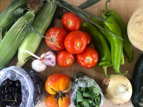 Pictured above are the contents of a large share of veggies during week 14 of last year’s CSA season.