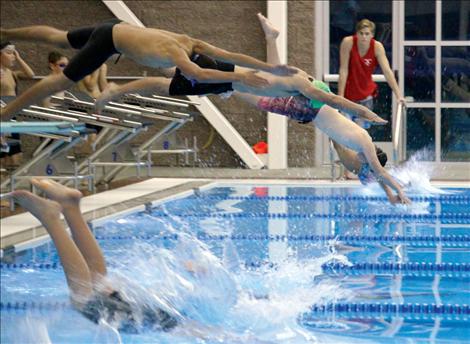 Members of the Lake Monsters swim team range in age from 6 years old to 20 years old.