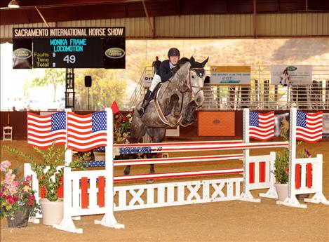 Monika Frame of Polson competes at the Sacramento International Horse Show, held Oct. 1-6.