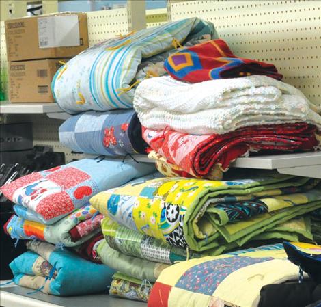 Sometimes children or their parents ask for blankets and quilts to keep them warm during the winter.