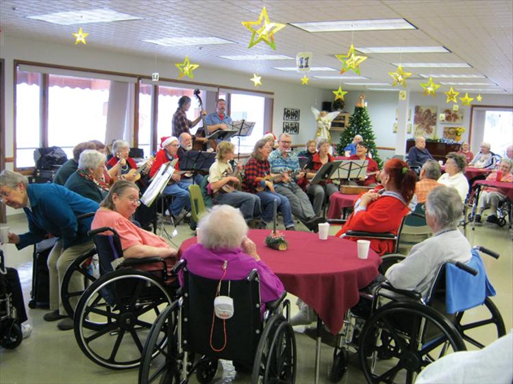 The Kuilix chapter of the Daughters of the American Revolution hosted a Christmas party for the residents of the St. Luke’s Assisted Living Center in Ronan on Saturday, Dec. 14. Festive  holiday music was played by the Mission Valley “Ukulele Jam.” Refreshments were provided.