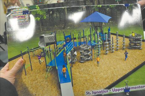 A rendering of a proposed St. Ignatius Elementary playground project was shown at the school board’s Dec. 17 meeting.