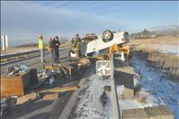 Seatbelt saves life in rollover