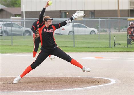 Ronan Maiden softball pitcher Kailyn Marengo winds up in the circle. The Maidens took fifth during last weekend’s divisional tournament and head to Billings for state competition this week.