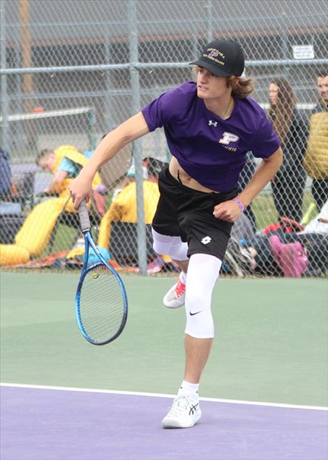 Torrin Ellis placed second in the singles tennis competition during last weekend’s divisional tournament.