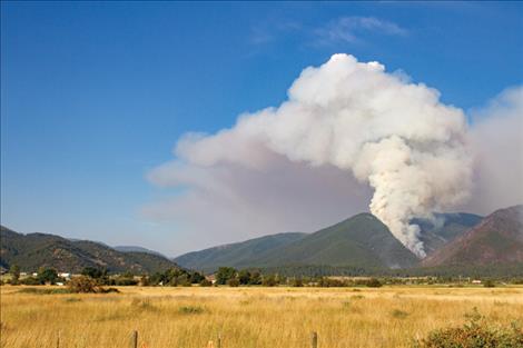 Pictured above is an Aug. 1, 2023 photo of the Big Knife fire that burned in the mountains south of Arlee last summer. Northern Rockies Geographic Area Predictive Services predicts more fire activity this summer than last.