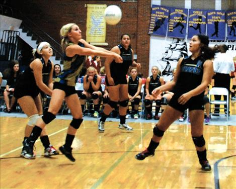 The Polson High School volleyball team came in third in the tip-off tournament hosted by the Lady Pirates.