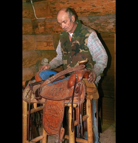 Schall won 85 saddles during his rodeo career. “I never had to buy a saddle,” he said