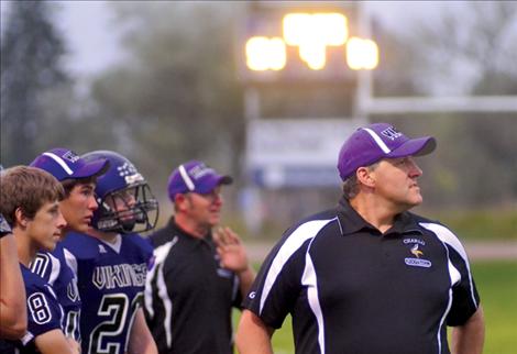 Charlo head coach Mike Krahn uses reward stickers to encourage his football team.