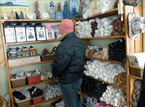 Alpaca yarn is for sale at Black Wolf Ranch, as are items knitted and woven from the soft fibers.