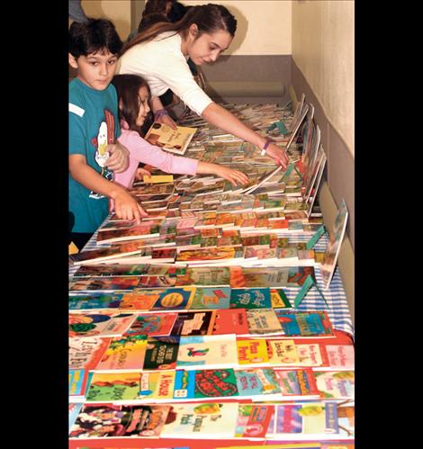Bingo winners chose from the selection of 370 books.