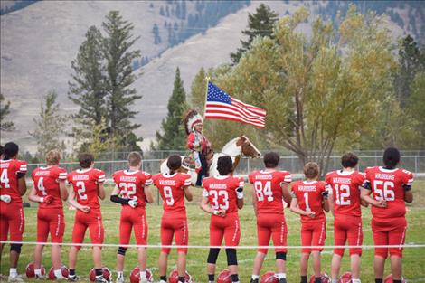 Warrior pride was on full display, before during and after Friday night’s football game. Above: