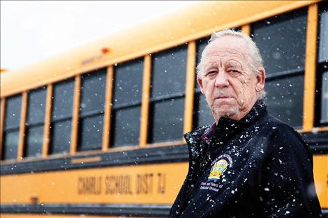 Clyde Olsen has driven Charlo schoolchildren around for more than 30 years.