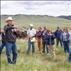 Greg Gardner speaks with fellow ranchers and conservationists about weed management on his ranch. Due to their diligent efforts in weed management, the family has seen their use of herbicide products decrease by almost half.