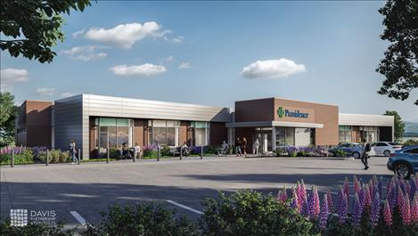 Pictured is an architectural rendering of what the new rural clinic will look like when completed.
