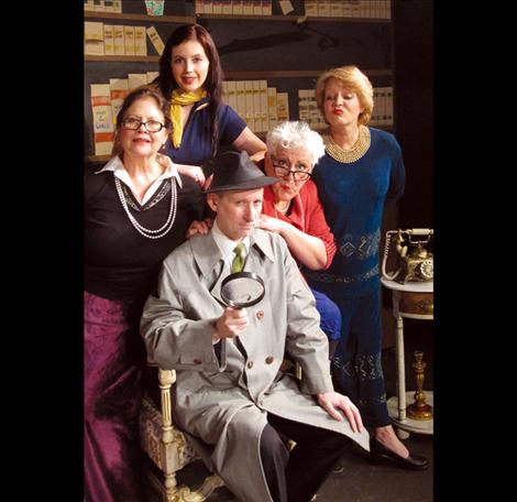 Kyle Geyer, Kelsie Seville, Amy Knutson and Kara Bishop join Louis Jepson as Port Polson Players present “The Farndale Avenue Housing Estate Townswomen’s Guild Murder Mystery” throughout two weekends in March.